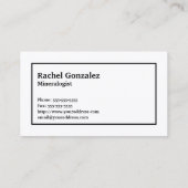 Kleurrijke Rock Dunne Sectie met Naam en Monogram Visitekaartje (Achterkant)