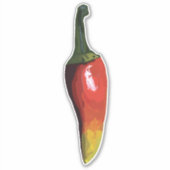 Kleurrijke rode chili peper sticker (Voorkant)