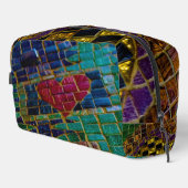 Kleurrijke rode hart mozaïek toilettasje (Rechterhoek)