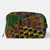 Kleurrijke rode hart mozaïek toilettasje (Achterkant)