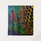 Kleurrijke rode hart mozaïek wandkleed (Voorkant)