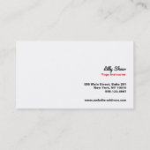 Kleurrijke Rode Lotus Bloem Yoga Instructeur Visitekaartje (Achterkant)