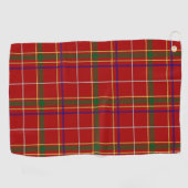 Kleurrijke Rode Tartan Plaid Golfhanddoek (Horizontaal)