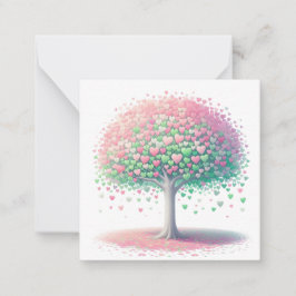 Kleurrijke romantiek  notitiekaartje