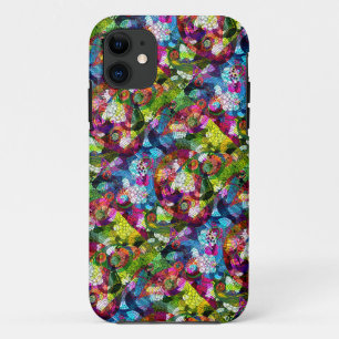 Kleurrijke romantische bloemmotief 2 iPhone 11 hoesje