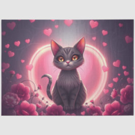 Kleurrijke Romantische Katten Weefsel Papier