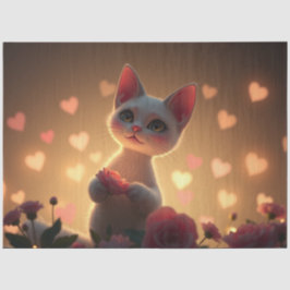 Kleurrijke Romantische Katten Weefsel Papier