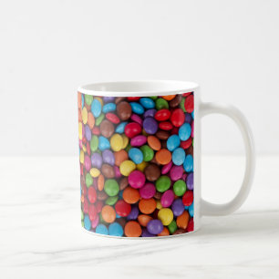 Kleurrijke rondchocolade Snoep zoet Koffiemok