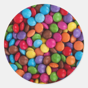 Kleurrijke ronde chocolade Snoep snoep Sticker
