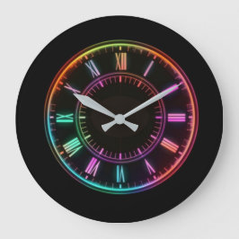 Kleurrijke Ronde Neon Faux klok