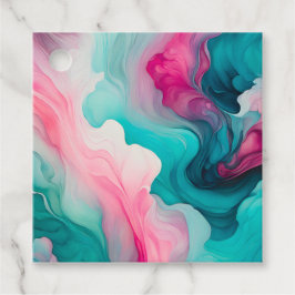 Kleurrijke rook kunst cadeaukaartjes bedankjes labels