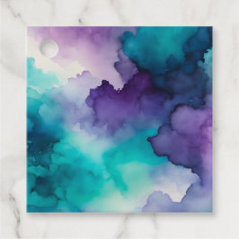 Kleurrijke rook kunst cadeaukaartjes bedankjes labels