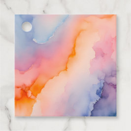 Kleurrijke rook kunst cadeaukaartjes bedankjes labels