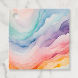 Kleurrijke rook kunst cadeaukaartjes bedankjes labels