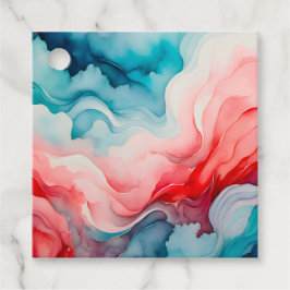 Kleurrijke rook kunst cadeaukaartjes bedankjes labels