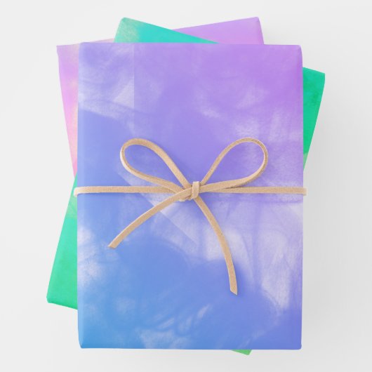 Kleurrijke Rookachtige Vlekken Decoupage Inpakpapier Vel (In situ)