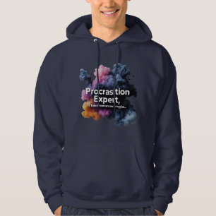 Kleurrijke Rookwolk Grafische Sweater met Capuchon