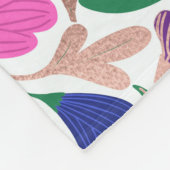Kleurrijke Roos Gold Floral Leaf-illustraties Fleece Deken (Hoek)