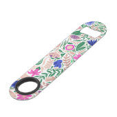 Kleurrijke Roos Gold Floral Leaf-illustraties Speed Flessenopener (Achterkant Gekanteld)