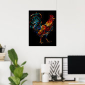 kleurrijke rooster poster (Thuiskantoor)