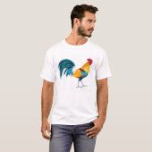 Kleurrijke Rooster T-Shirt (Voorkant volledig)