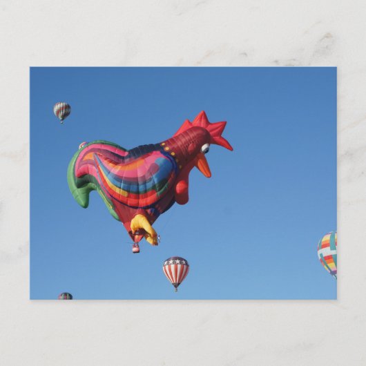 Kleurrijke Roostesr Briefkaart (Voorkant)