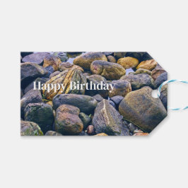 Kleurrijke rotsen cadeaulabel