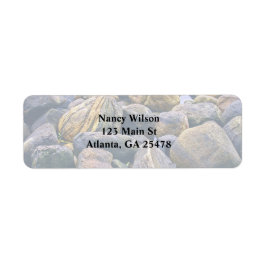 Kleurrijke rotsen etiket