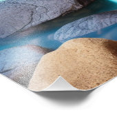 Kleurrijke rotsen in een turquoise Zee Foto Afdruk (Hoek)