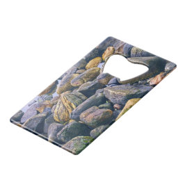 Kleurrijke rotsen kredietkaart flessenopener