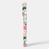 Kleurrijke Roze Bloementuin Monogram Case-Mate iPhone Case (Achterkant / Links)