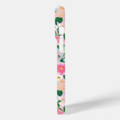 Kleurrijke Roze Bloementuin Monogram Case-Mate iPhone Case (Achterkant / Links)