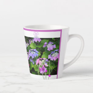 Kleurrijke roze en Paarse hydrangea Design Latte M Mok