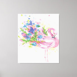 Kleurrijke roze flamingo print kunstliefhebbers