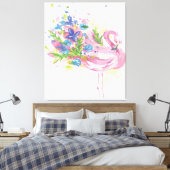 Kleurrijke roze flamingo print kunstliefhebbers (Insitu (Slaapkamer))