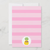 Kleurrijke Roze Groene Ananas Aloha Verjaardag Kaart (Achterkant)