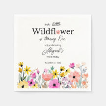 Kleurrijke Roze Onze Kleine Wilde Bloem 1e Verjaar