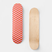 Kleurrijke roze oranje moderne geometrische ruitpa skateboard (Voorkant)