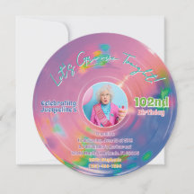 Kleurrijke Roze Vinylplaat Muziek Verjaardag