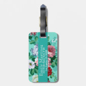 Kleurrijke Rozen en bloemen Bagagelabel (Achterkant verticaal)