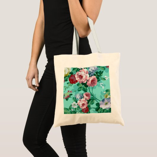 Kleurrijke Rozen en bloemen Tote Bag (Voorkant (product))