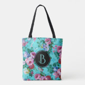 Kleurrijke  Rozen Floral Collage Tote Bag (Achterkant)