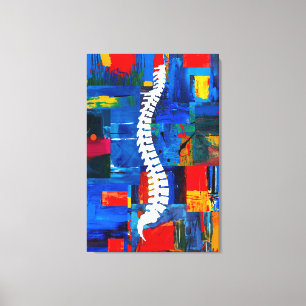 Kleurrijke Ruggengraat Chiropractie Canvas Art Kie