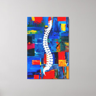 Kleurrijke Ruggengraat Chiropractie Canvas Art Kie