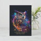 Kleurrijke Ruimte Uil            Kaart (Staand voorkant)