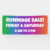 Kleurrijke Rummage Sale Banner (Horizontaal)