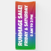 Kleurrijke Rummage Sale Banner (Verticaal)