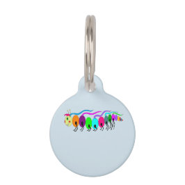 Kleurrijke rups huisdierpenning