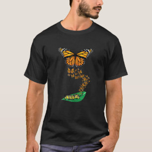 Kleurrijke Rups Naar Monarch Vlinder Metamorp T-shirt