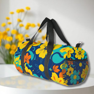 Kleurrijke Rush Blooms-Dopamine Style-Retro Bloeme Plunjezak